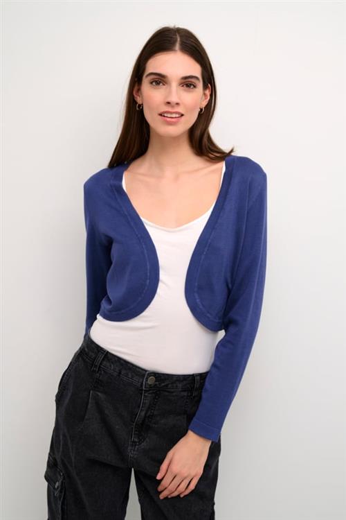 Se Kaffe Astrid Bolero Kvinde Blue Indigo Cardigans Str L - hos Magasin ved Magasin