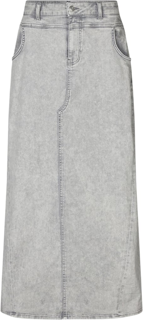 Lollys Laundry Tmeryll Maxi Skirt Kvinde Grey Maxi Nederdele Str S - Denim hos Magasin