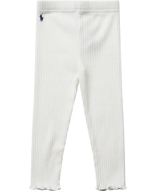 Polo Ralph Lauren Cotton RIB Knitrib Legging-pn-lgg Str 24 mdr / 86 cm - Deckwash White Bukser hos Magasin