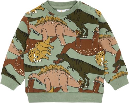 The New Tnslee Sweatshirt Str 98 cm - Hedge Green Dino Sweatshirts Bomuld hos Magasin