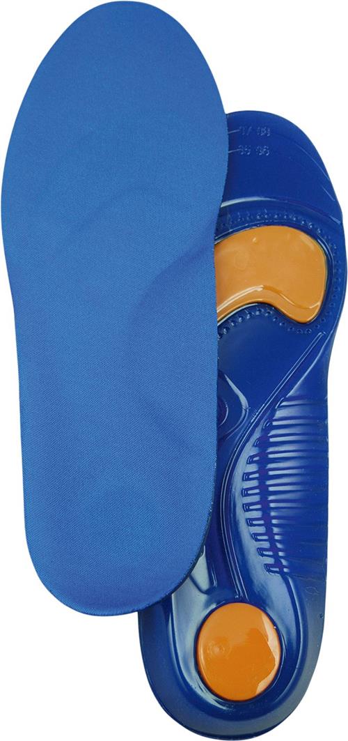 Nøgle & Hælebar Gel Sport Insole Mand Blue Skopleje Str 35/38 - hos Magasin