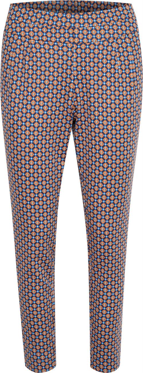 Se Cream Cranett Pants Kvinde Sodalite Geometric Blue Bukser Med Smalle Ben Str S - hos Magasin ved Magasin