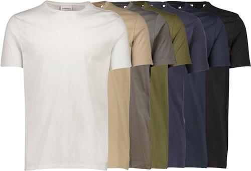 Se Lindbergh Basic Oneck tee S/S 7 Pack Mand Multi Kortærmede T-shirts Regular Fit Str L - hos Magasin ved Magasin