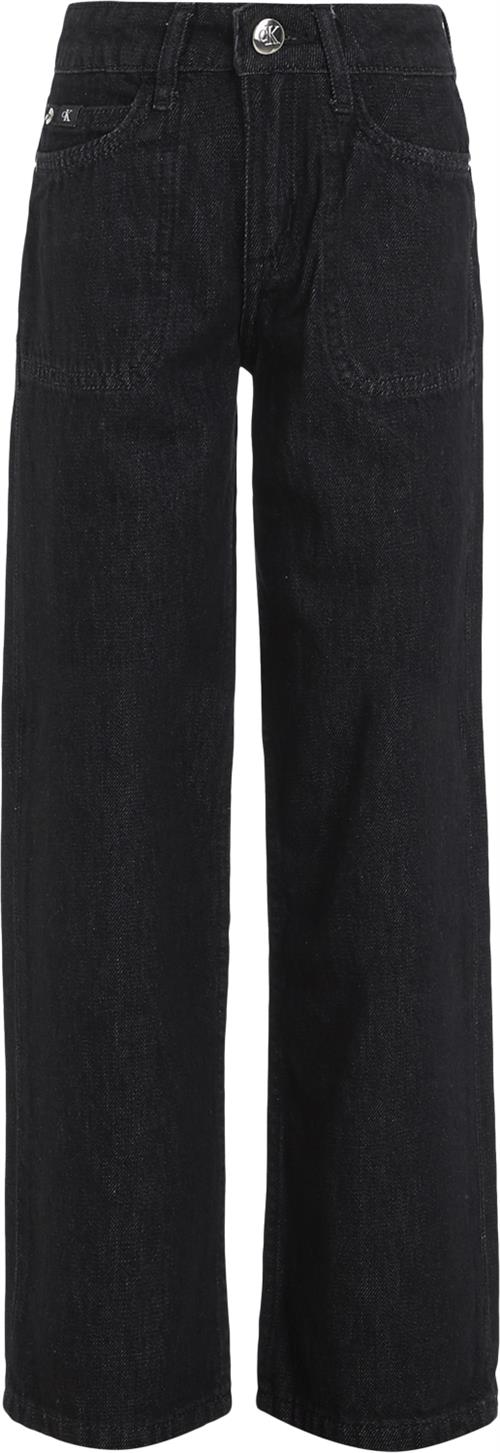 Calvin Klein High Rise Wide leg Jeans Str 8 år - 1by Jeans Bomuld hos Magasin