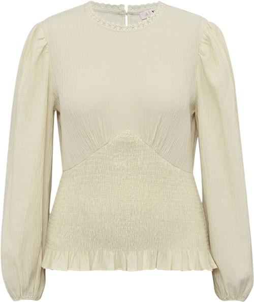 Se A-VIEW Helen Blouse Kvinde Off White Langærmede Bluser Str 40 - hos Magasin ved Magasin