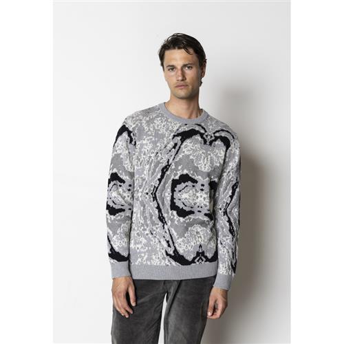 Clean Cut Copenhagen Tom Knit Mand Ecru/grey Sweaters Str XL - Bomuld hos Magasin