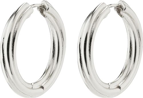 Pilgrim Edea Recycled Hoops Silverplated One size - Creoler hos Magasin