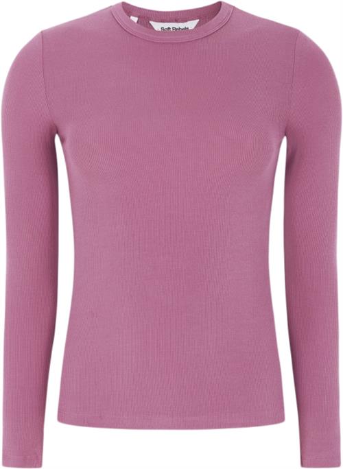 Se Soft Rebels Srfenja Oneck Top Kvinde Rose Wine Kortærmede T-shirts Slim-fit Str L - hos Magasin ved Magasin