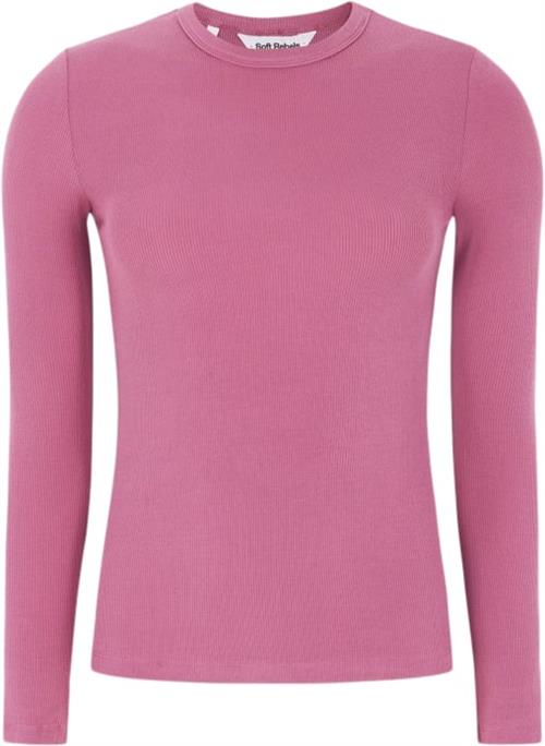 Se Soft Rebels Srfenja Oneck Top Kvinde Rose Wine Kortærmede T-shirts Slim-fit Str XS - hos Magasin ved Magasin