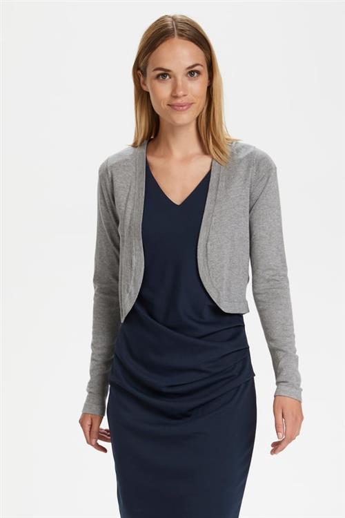 Se Kaffe Astrid Bolero Kvinde Grey Melange Cardigans Regular Fit Str M - hos Magasin ved Magasin