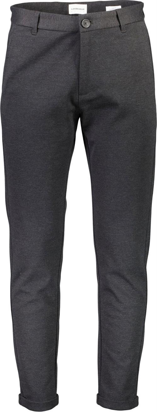 Se Lindbergh Superflex Knitted Cropped Pant Mand Dark Grey Habitbukser Str L - hos Magasin ved Magasin