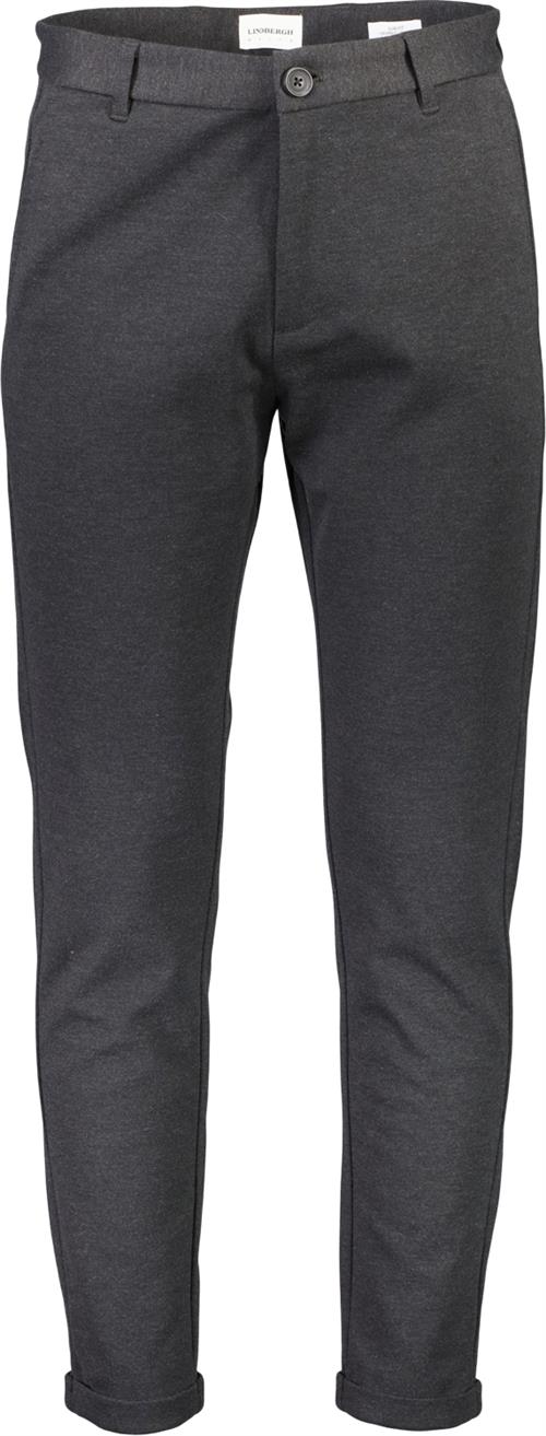 Se Lindbergh Superflex Knitted Cropped Pant Mand Dark Grey Habitbukser Str XXS - hos Magasin ved Magasin