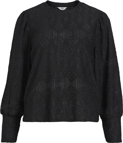 Object Objfeodora L/S TOP Noos Kvinde Black Langærmede Bluser Str XS - hos Magasin