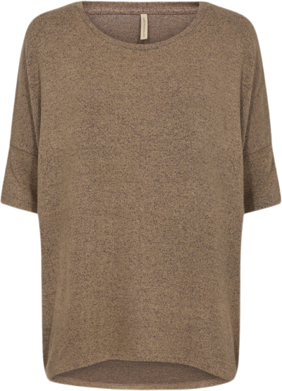 soyaconcept Scbiara 96 Bluse Camel Kvinde 98404 Camel Kortærmet Strik Str XL - Polyester hos Magasin