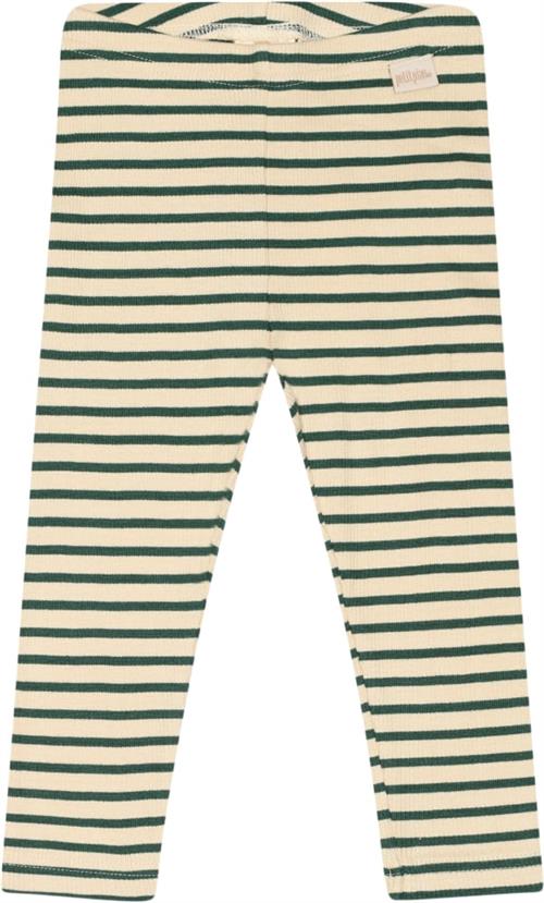 Se PETIT PIAO Legging Modal Striped Str 80 cm - Emerald Green/dar Leggings Bomuld hos Magasin ved Magasin