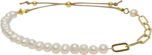 Se BeChristensen Amelia Bracelet Freshwater Pearl Gold One Size - Perlearmbånd hos Magasin ved Magasin