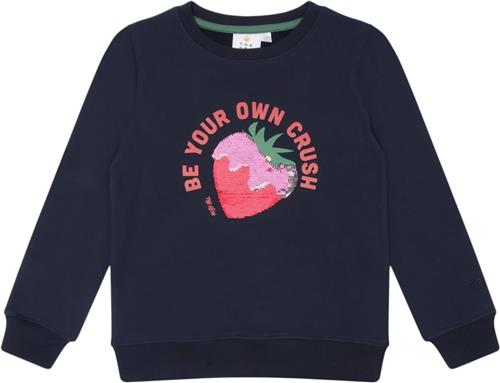 The New Tnlaline Sweatshirt Str 110-116 cm/5-6 år - Navy Blazer Sweatshirts Bomuld hos Magasin