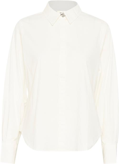 Soaked in Luxury Slalonna Shirt LS Kvinde Whisper White Langærmede Skjorter Loose Fit Str S - hos Magasin