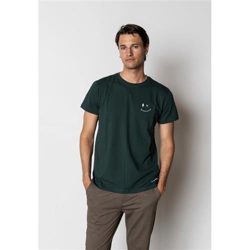 Se Clean Cut Copenhagen Patrick Organic Tee Mand Deep Green Kortærmede T-shirts Str S - Elastan hos Magasin ved Magasin