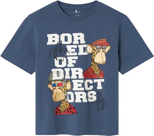 Name It Nkmaros Boredofd SS Nreg TOP BOX SK Str 134/140 - Bering Sea Kortærmede T-shirts hos Magasin