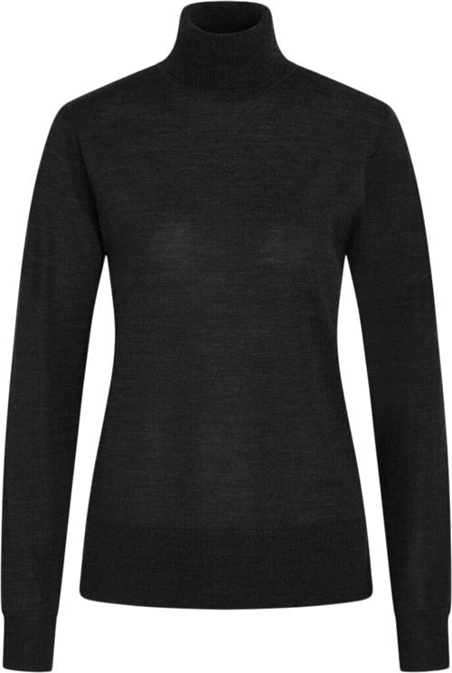 Se Bruuns Bazaar Charlenebbroll Neck Knit Kvinde Black Sweaters Str S - hos Magasin ved Magasin