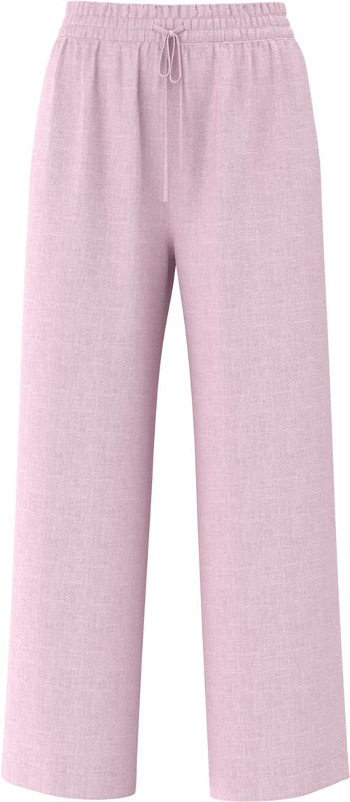 Se Selected Femme Slfvivagulia HW Long Linen Pant NO Kvinde Cradle Pink Hørbukser Regular Fit Str 34 - hos Magasin ved Magasin