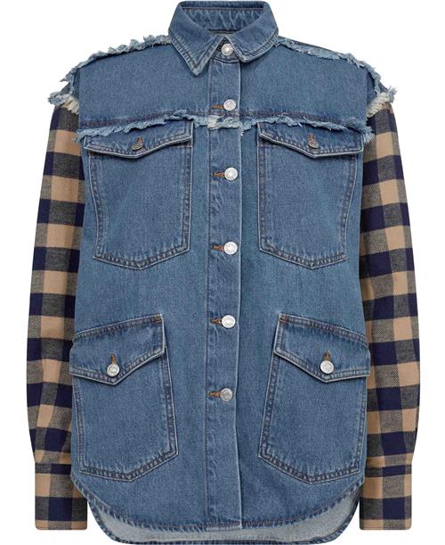 Mo5ch1no jeans Jacket Kvinde Fantasy Print Blue 281 Denimjakker Str M - hos Magasin