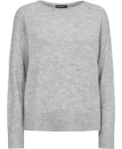 Montego Khairy O-N Uni Kvinde Glacier Grey Sweaters Str 36 - hos Magasin