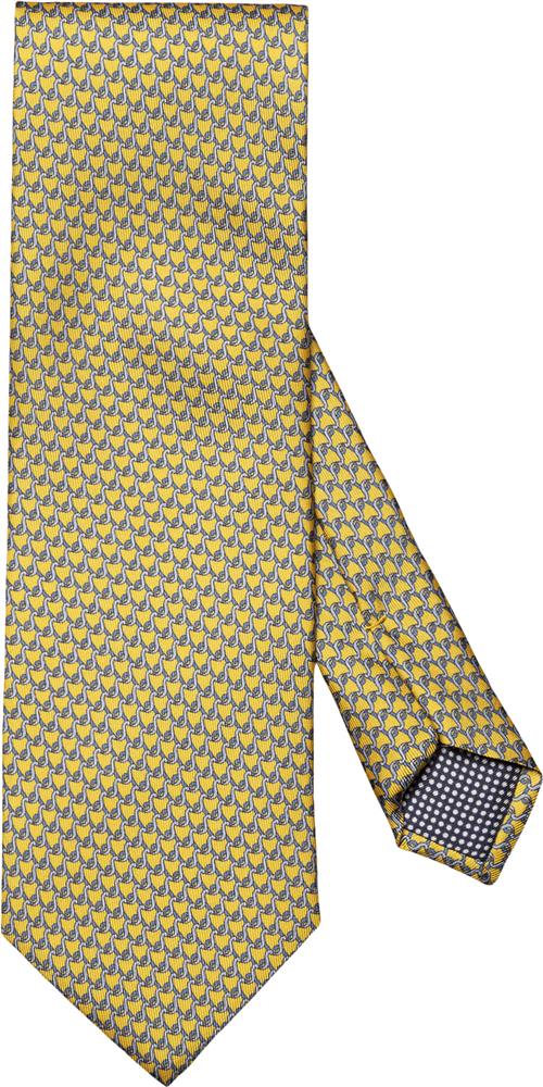 ETON Yellow Geometric Print Silk Tie 80 - Slips hos Magasin