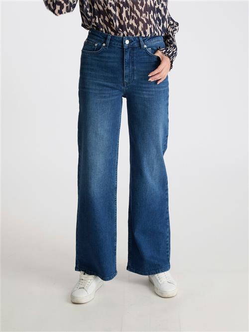 Neo Noir Carla Denim Pants Kvinde Blue Straight Jeans Str 42 Denim - hos Magasin