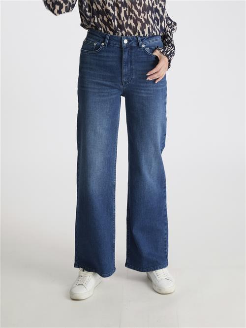 Neo Noir Carla Denim Pants Kvinde Blue Straight Jeans Str 36 Denim - hos Magasin