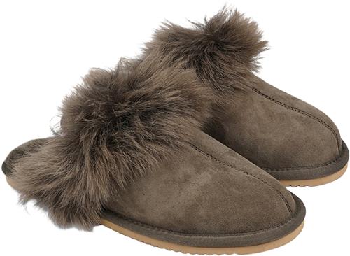 Lovelies Vigra Shearling Slippers Kvinde Army Hjemmesko Str 37 - Uld hos Magasin