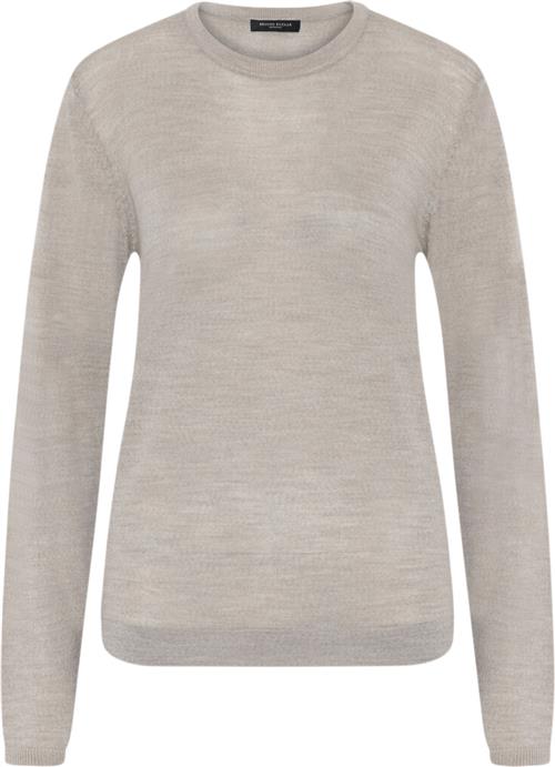 Bruuns Bazaar Charlenebbround Neck Knit Kvinde Sand Melange Sweaters Str S - hos Magasin