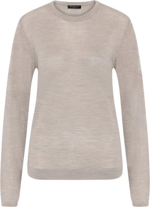 Bruuns Bazaar Charlenebbround Neck Knit Kvinde Sand Melange Sweaters Str M - hos Magasin