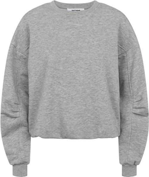 Soft Rebels Srscout Sweatshirt Kvinde Grey Melange Sweatshirts Str XS - hos Magasin