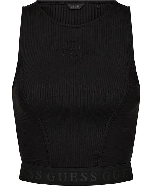 Se GUESS EMI Tank Logo TOP Kvinde Jet Black A996 Tanktoppe Str XS - hos Magasin ved Magasin