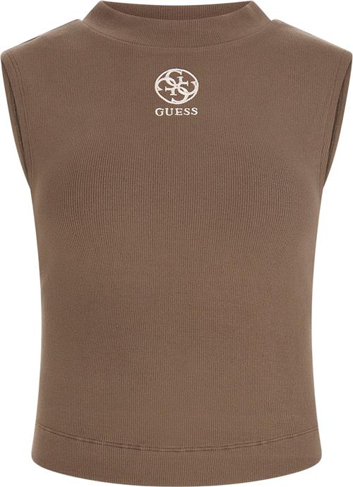 Se GUESS ELA Knit TOP Kvinde Equestrian Brown Tanktoppe Str XL - hos Magasin ved Magasin