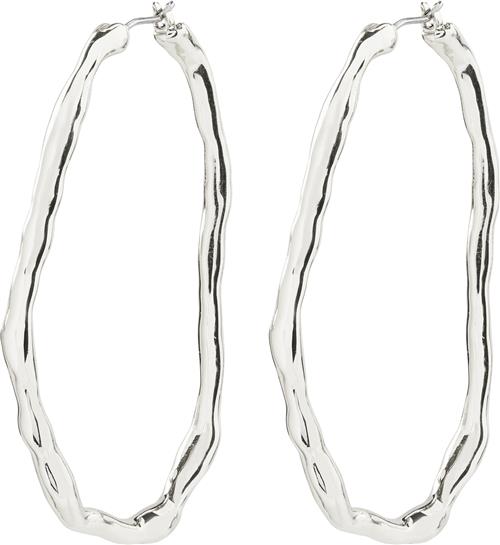 Pilgrim Light Recycled Large Hoops Silverplated one size - Creoler hos Magasin