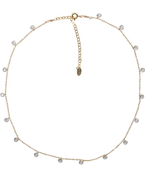 Se BeChristensen Susan White Zirconia Necklace Gold 38+5cm - Perlearmbånd hos Magasin ved Magasin