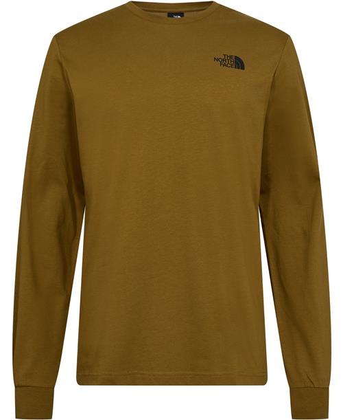 The North Face M L/S BOX NSE TEE Moss Green Mand Moss Green Langærmede T-shirts Str XXL - Bomuld hos Magasin