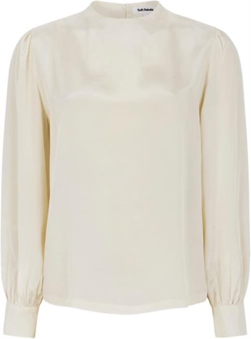 Soft Rebels Srnikki Highneck Blouse Kvinde Arctic Wolf Langærmede Bluser Str XS - hos Magasin