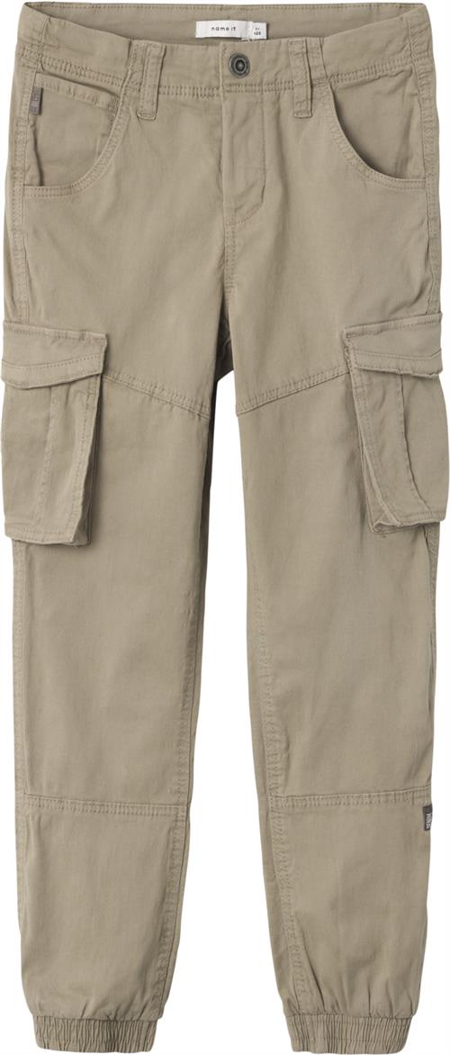 Name It Nkmryan Cargo R TWI Pant 2222ba NO Str 122 - Elephant Skin Bukser hos Magasin