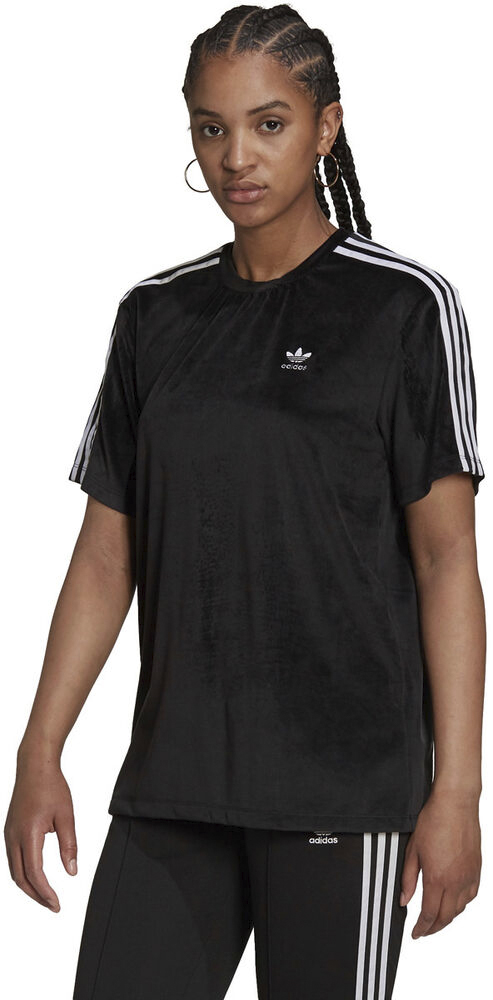 adidas Adicolor Classics Corded Velour Loose Tshirt 38 - Trænings T-shirts hos Magasin