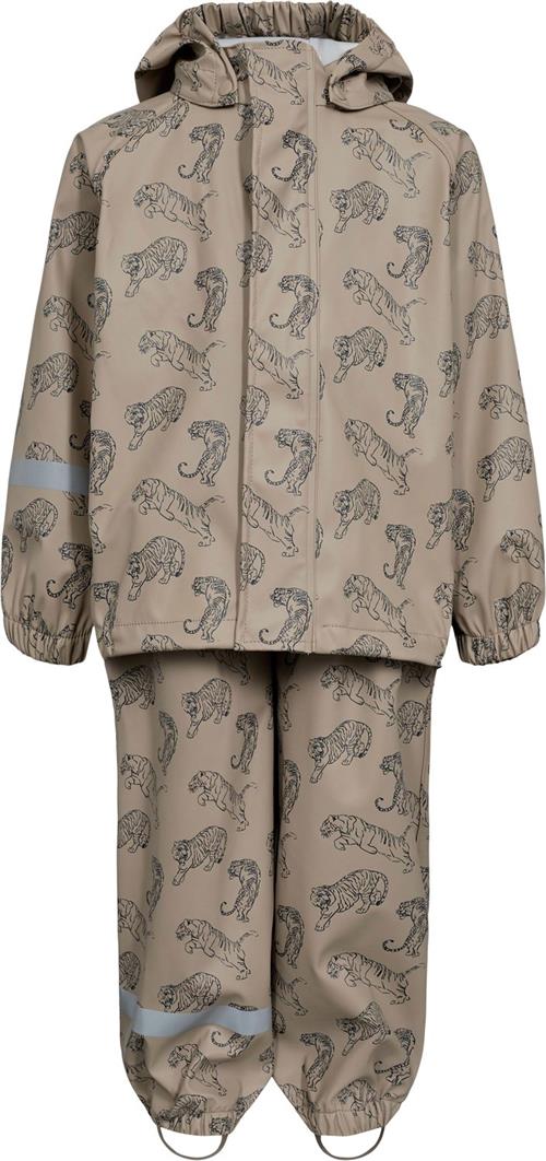 Se Sofie Schnoor Rain Suit Str 2 år / 92 cm - Taupe Regntøj hos Magasin ved Magasin