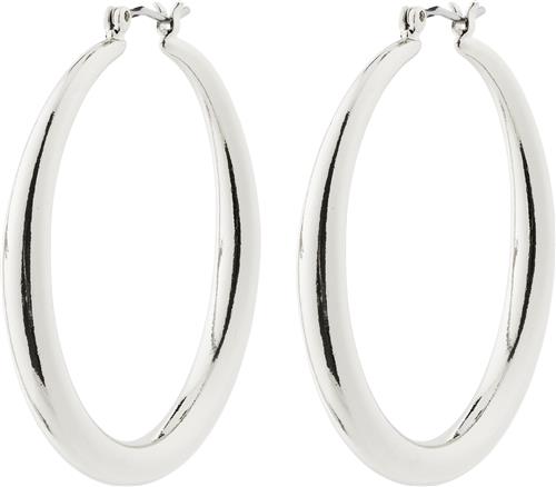 Pilgrim Priya Recycled Hoop Earrings Silverplated one size - Creoler hos Magasin