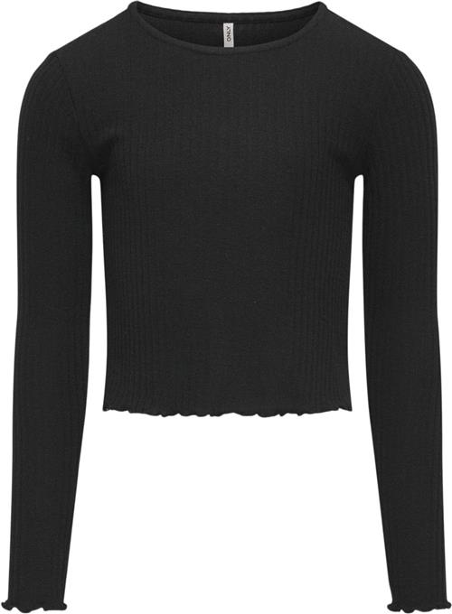 Se ONLY Kognella L/S Oneck TOP JRS Noos Str 122/128 - Sort Langærmede T-shirts Denim hos Magasin ved Magasin