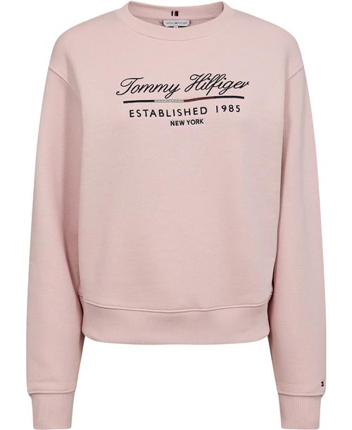 Tommy Hilfiger Mdrn REG Script CNK Swtshrt Kvinde Delicate Pink Sweatshirts Str XL - hos Magasin