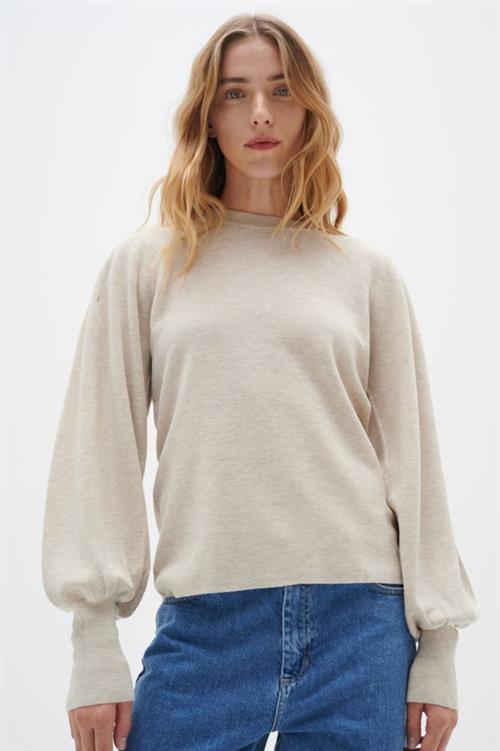 Se InWear Sammyiw Pullover Kvinde Simply Taupe Melange Sweaters Str XS - hos Magasin ved Magasin