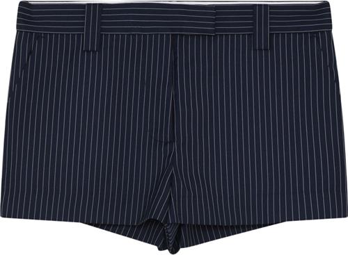 2NDDAY 2ND Ted Pinstripe Kvinde Dark Blue Pinstripe Casual Shorts Str 34 - hos Magasin