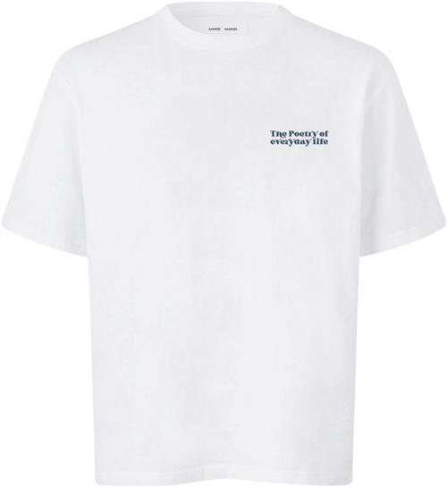 Samsøe Samsøe Sapoetry Tshirt 11725 Kvinde White Zen Toppe Str L - Bomuld hos Magasin